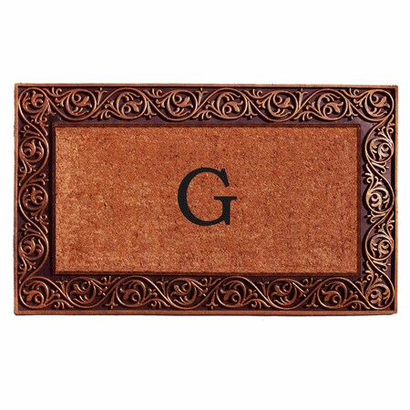 Monogram Door Mat, Bronze, Black, Natural, 18 in W x 30 in L
